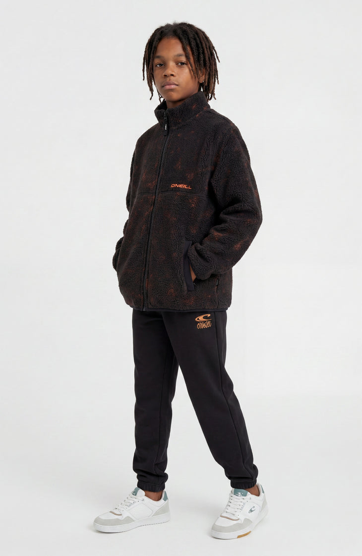High-Pile Full-Zip Fleece | Black Basalt