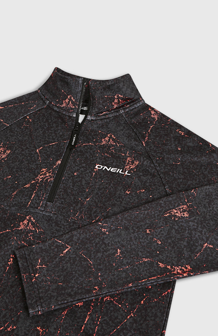 FWC'Cruz Printed Half-Zip Fleece | Black Basalt