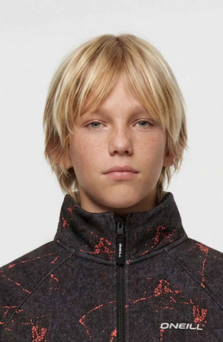 FWC'Cruz Printed Half-Zip Fleece | Black Basalt