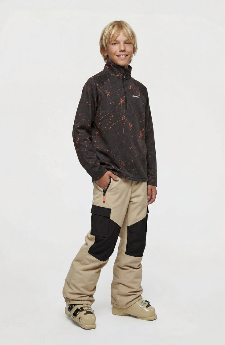 FWC'Cruz Printed Half-Zip Fleece | Black Basalt