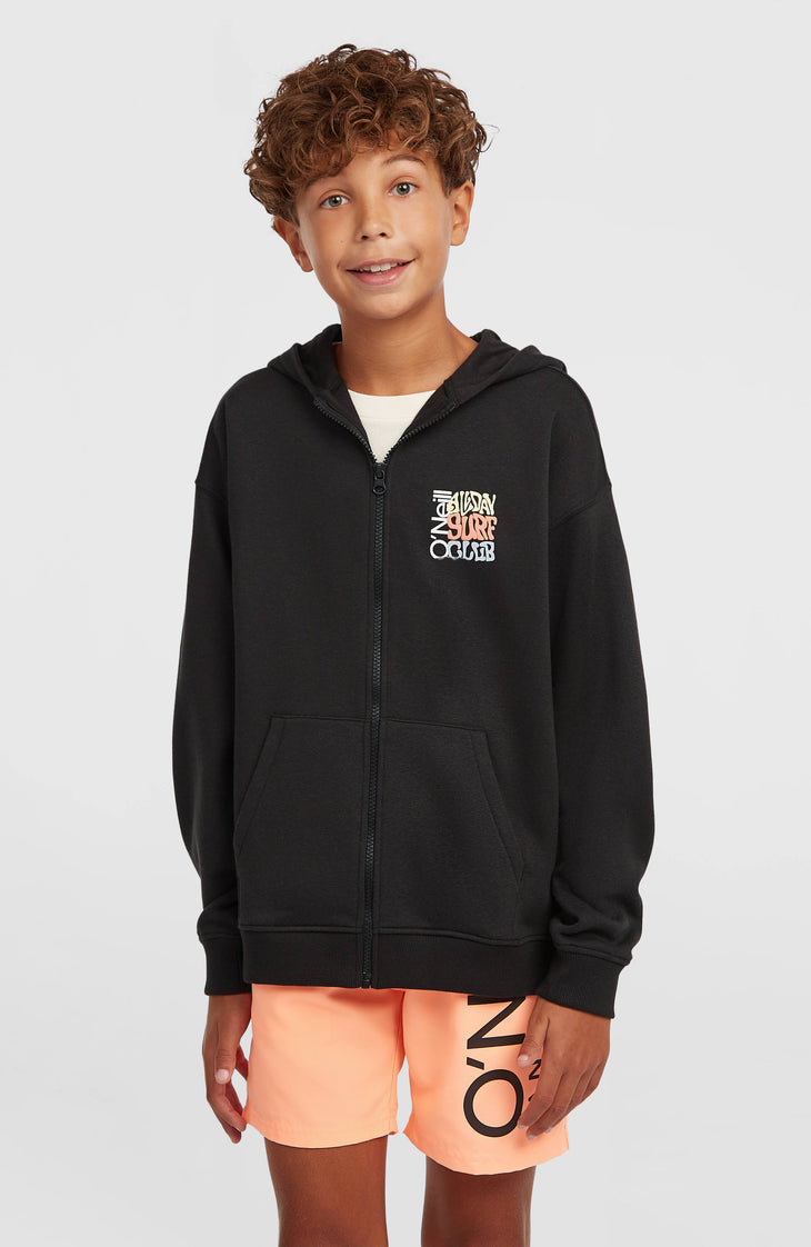 Graphic Full-Zip Hoodie | Black Out