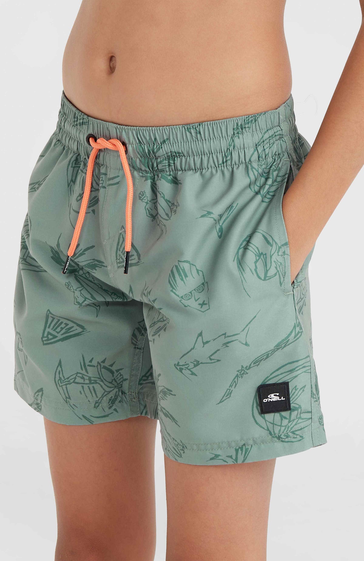 Mix and Match Cali Print 13'' Swim Shorts | Green Vintage Surfer