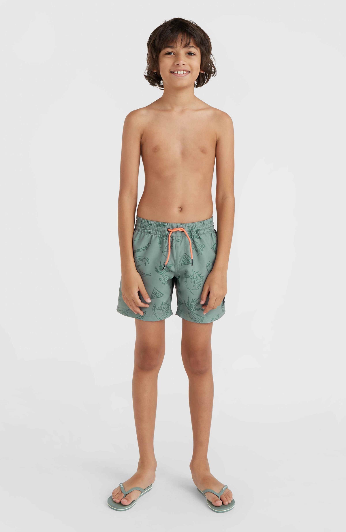 Mix and Match Cali Print 13'' Swim Shorts | Green Vintage Surfer