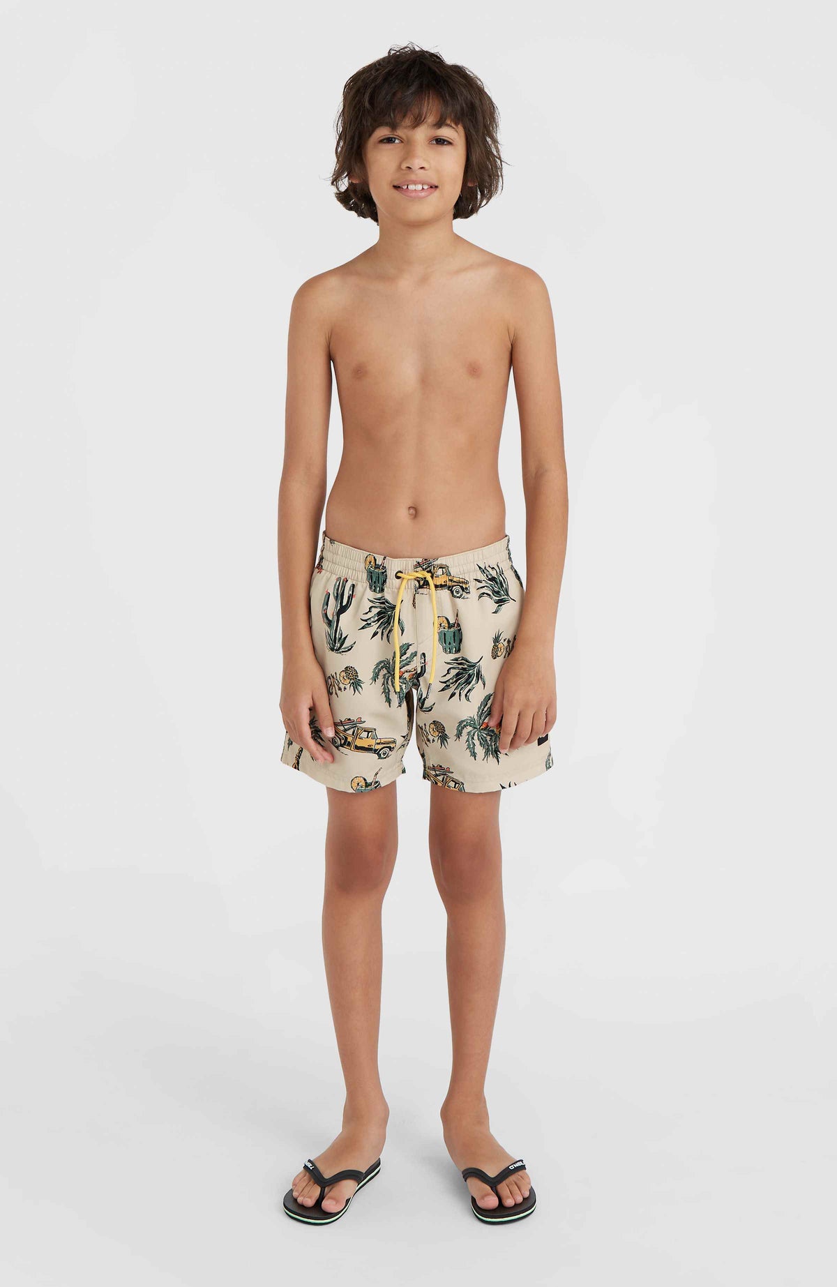 Mix and Match Cali Print 13'' Swim Shorts | Beige Venice Beach