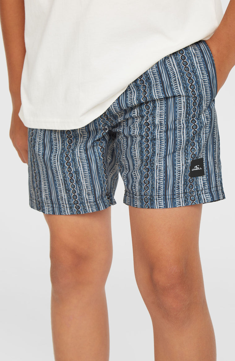 Cali 14'' Swim Shorts | Blue Pressed Lines Cali 14'' Swim Shorts | Blue Pressed Lines