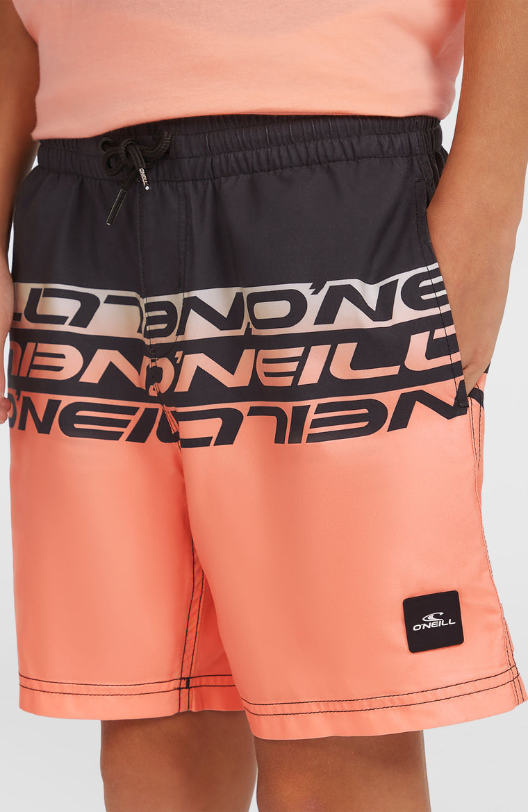 Cali Stripe 14'' Swim Shorts | Coral Upside Down Cali Stripe 14'' Swim Shorts | Coral Upside Down