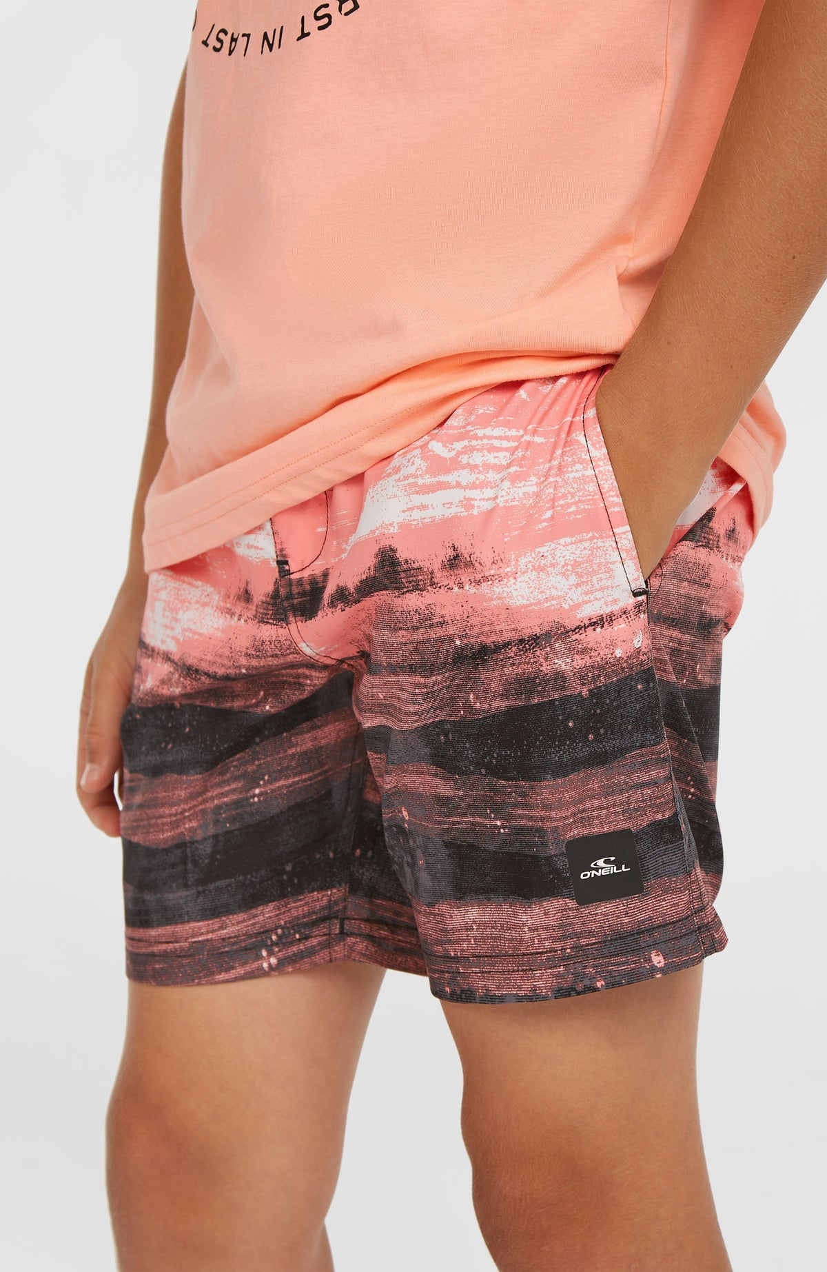 Cali Gradient 14'' Swim Shorts | Coral Melted Texture