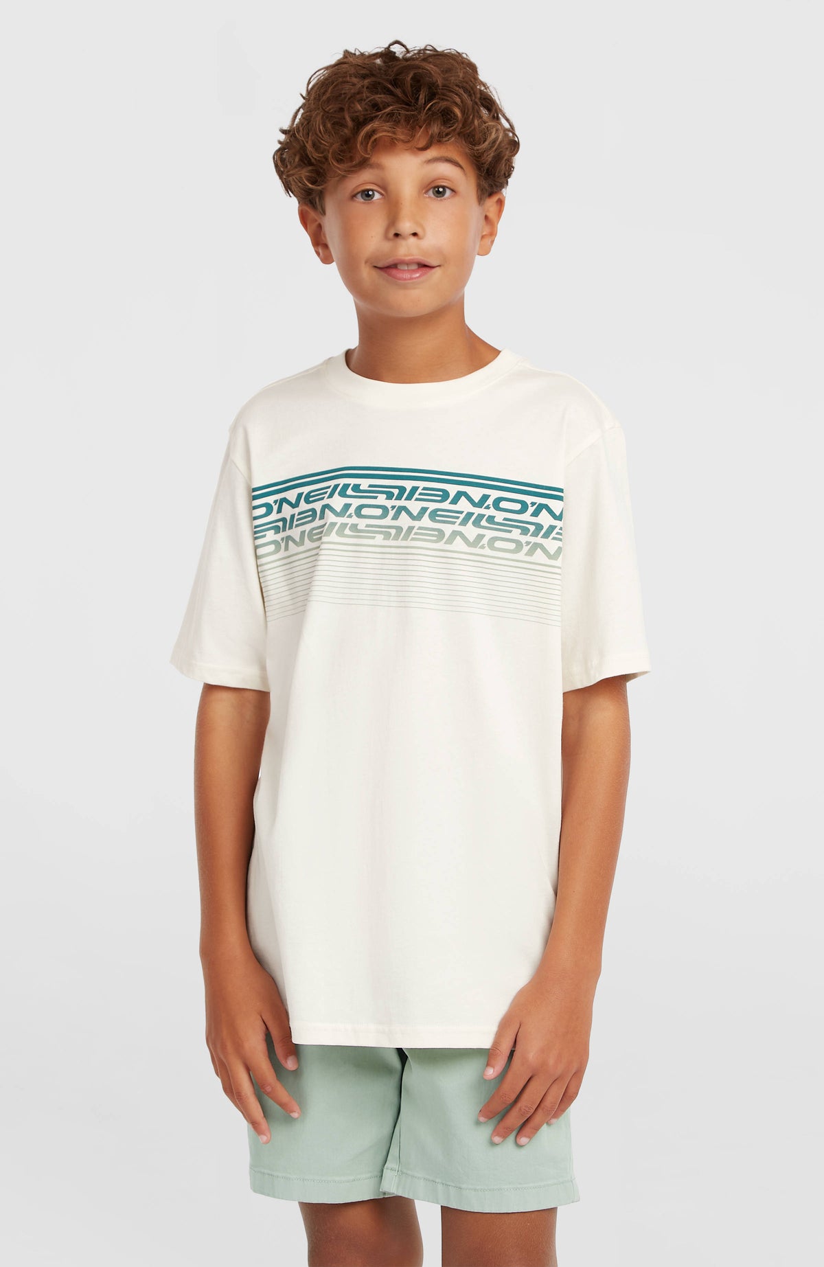 O'Neill Logo Stripe T-Shirt | Snow White