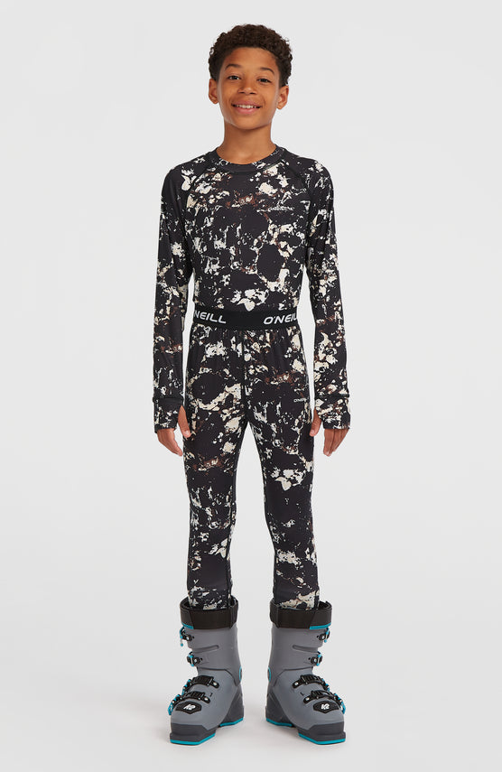 Baselayer Set | Black/Beige Quarry