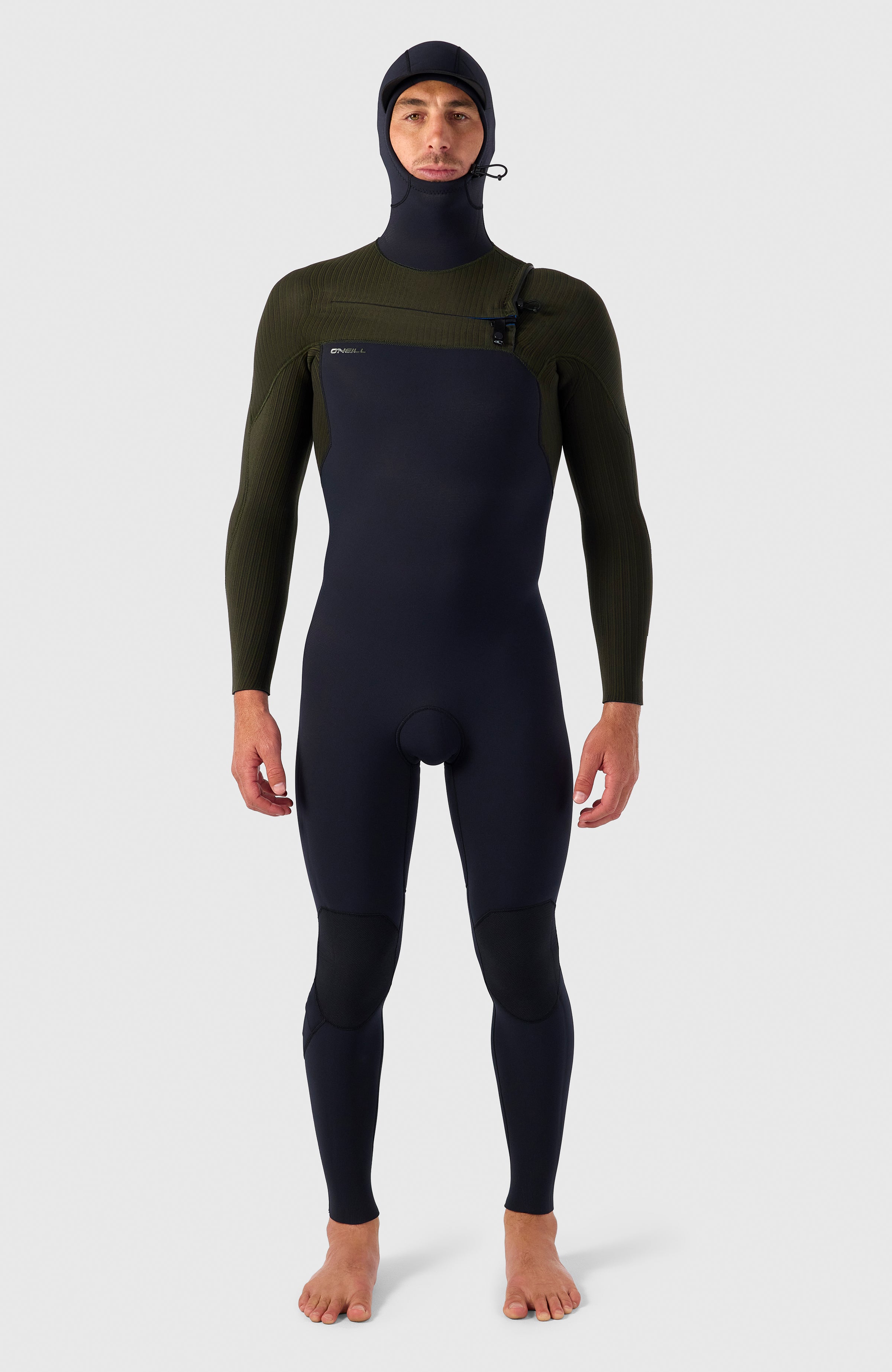 O'Neill Men Hyperfreak 5/4mm Chest Zip Full Wetsuit with Hood Men