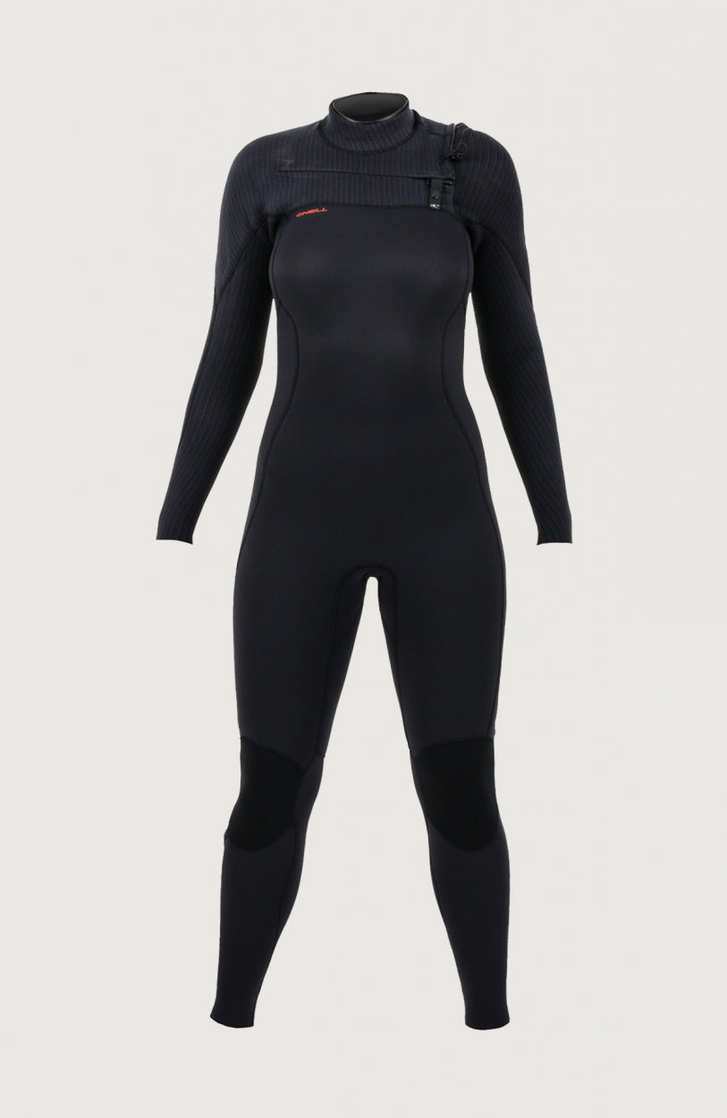 Hyperfreak Plus 3/2mm Chest Zip Full Wetsuit | BLACK/BLACK