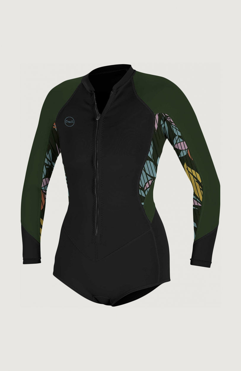 Bahia 2/1mm Front Zip Long Sleeve Spring Wetsuit | Black