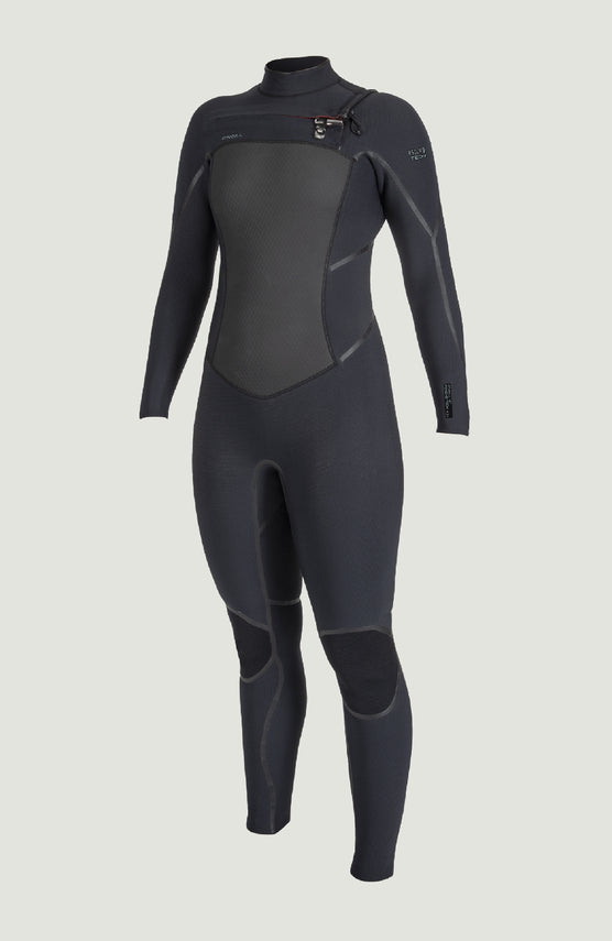 Psycho Tech 4/3mm Chest Zip Full Wetsuit | BLACK/BLACK