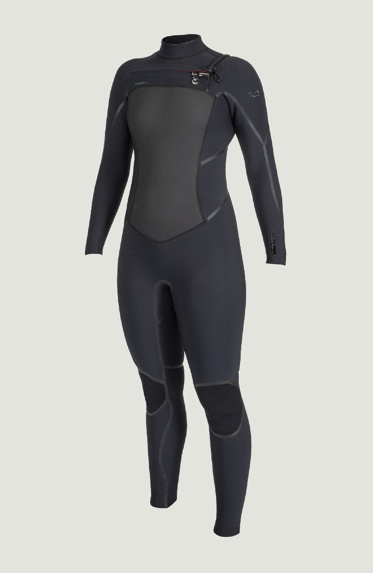 Psycho Tech 5/4mm Chest Zip Full Wetsuit | BLACK/BLACK