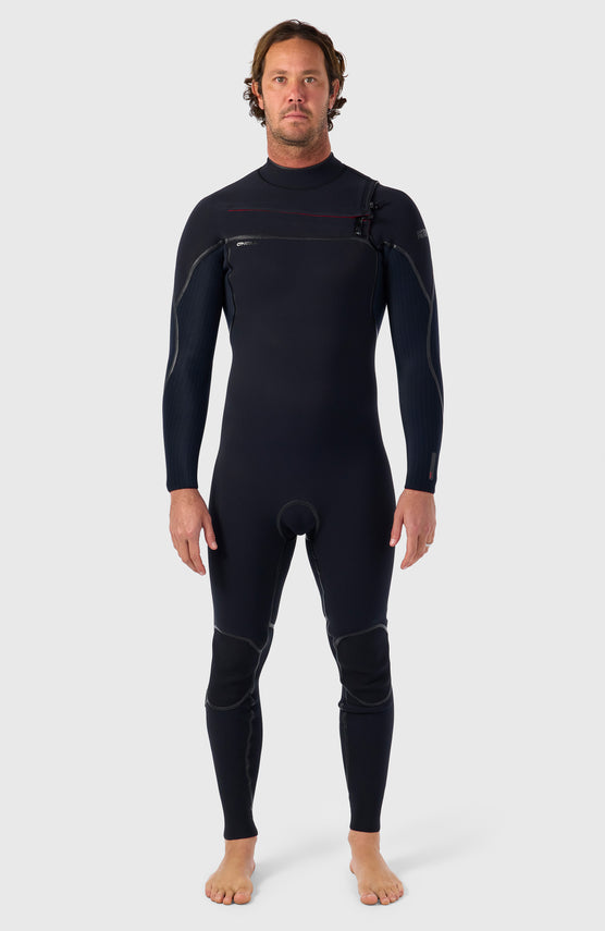 Hyperfreak Fire Plus 3/2mm Chest Zip Full Wetsuit | BLACK/BLACK