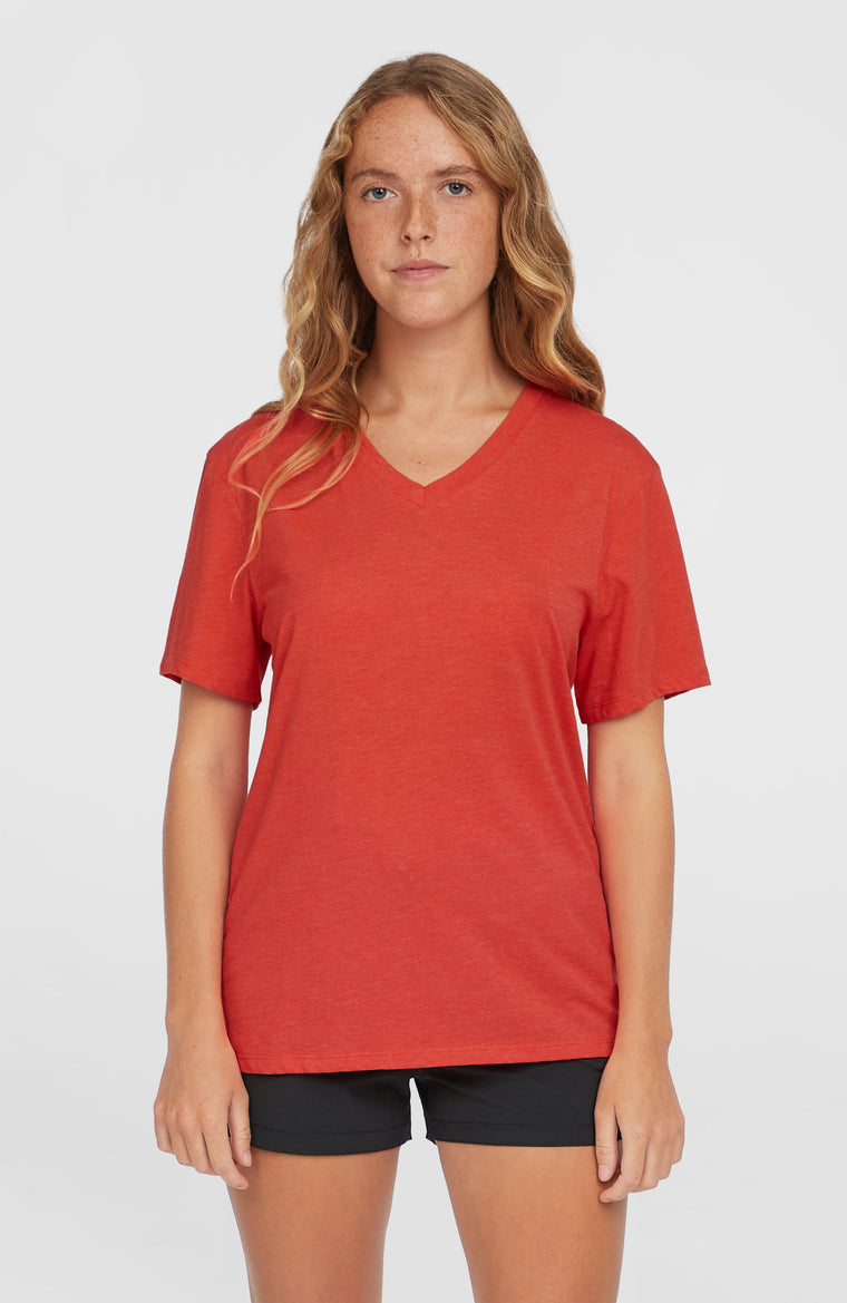 Essentials V-Neck T-Shirt | Sunrise Red Essentials V-Neck T-Shirt | Sunrise Red