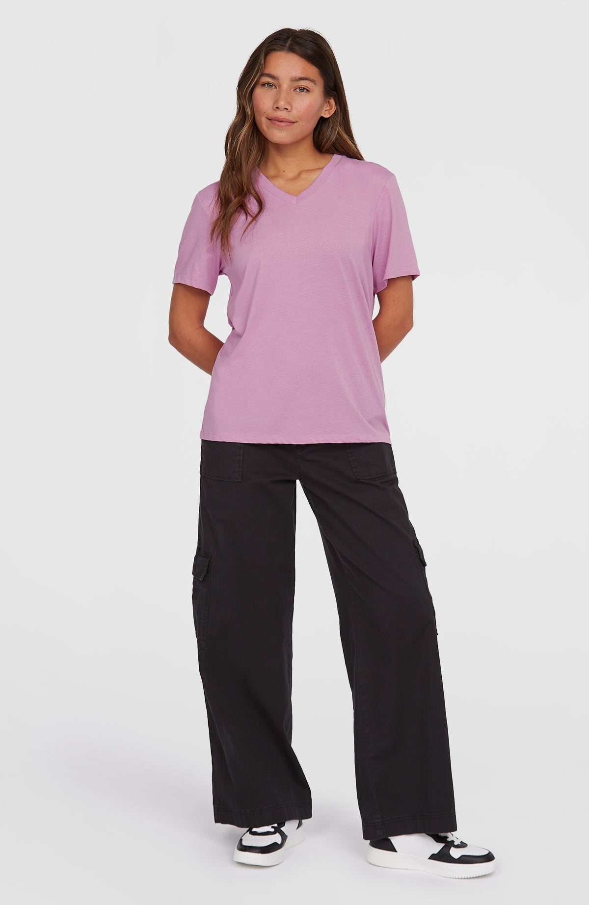 Essentials V-Neck T-Shirt | Violet Tulle