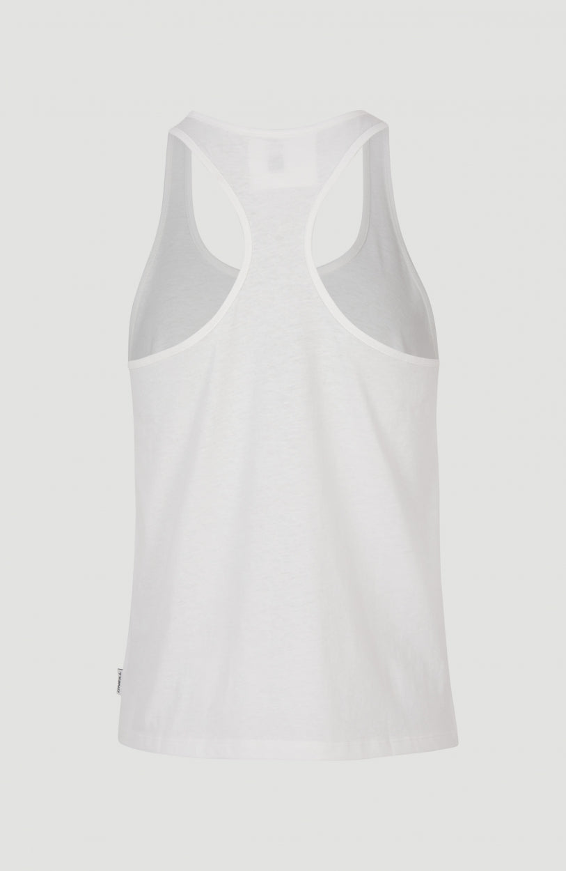 Essentials Racer Back Tanktop | Snow White