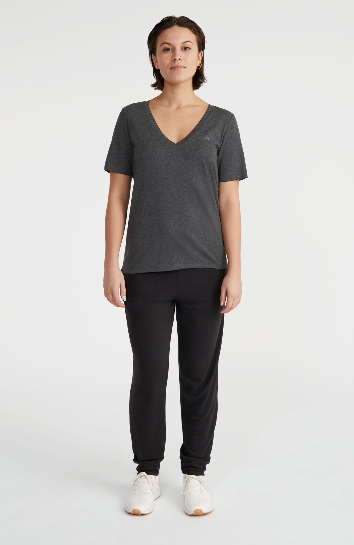 Essentials V-Neck T-Shirt | Black Out