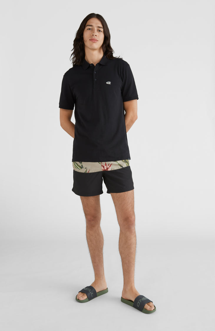 Frame Block Swim Shorts | Green Multi 1