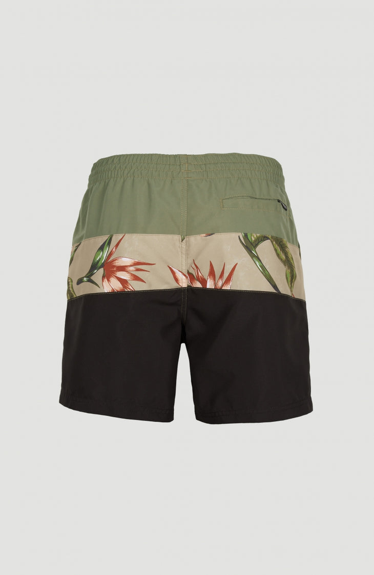 Frame Block Swim Shorts | Green Multi 1