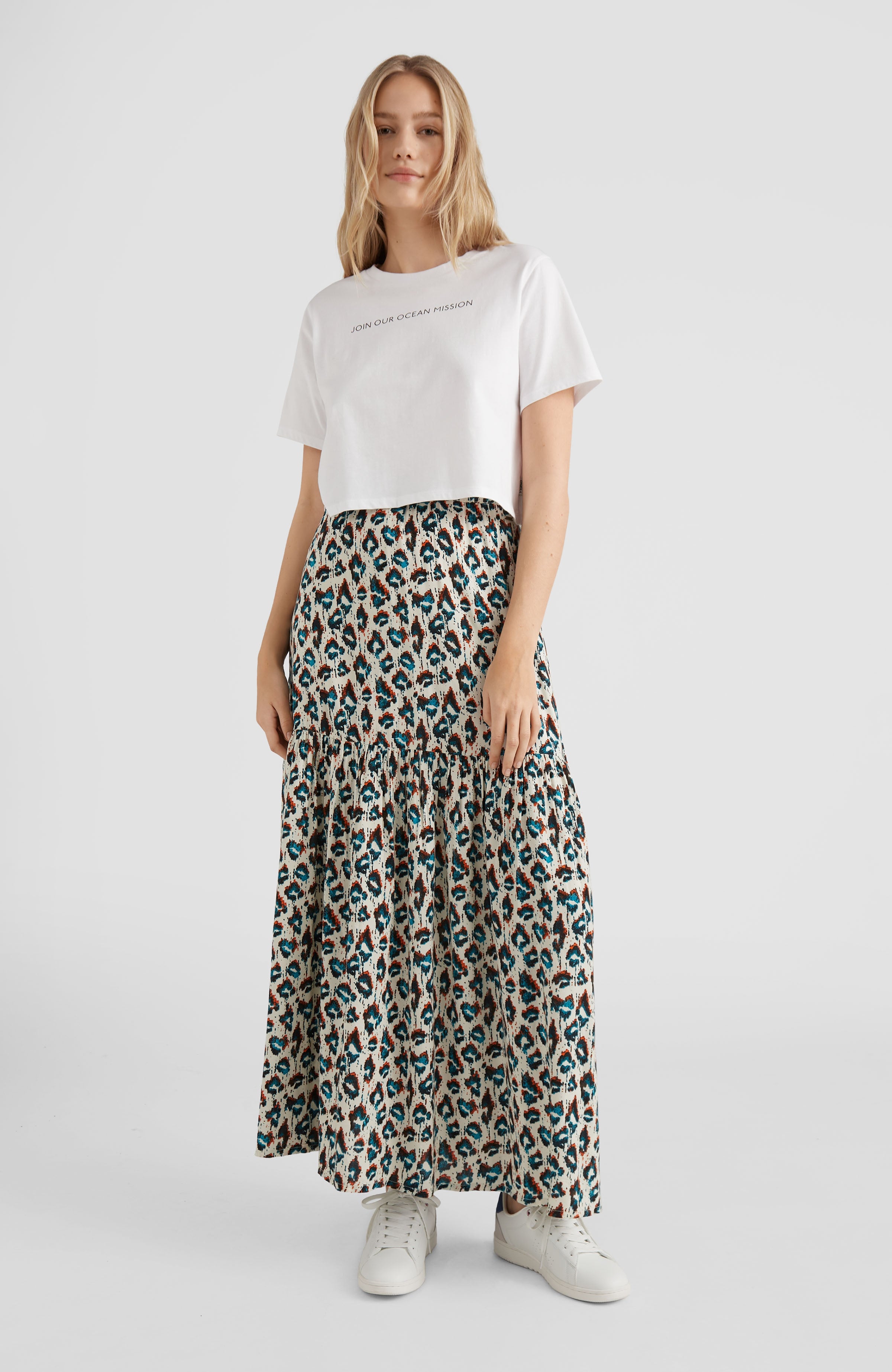 Leopard print maxi skirt clearance zara