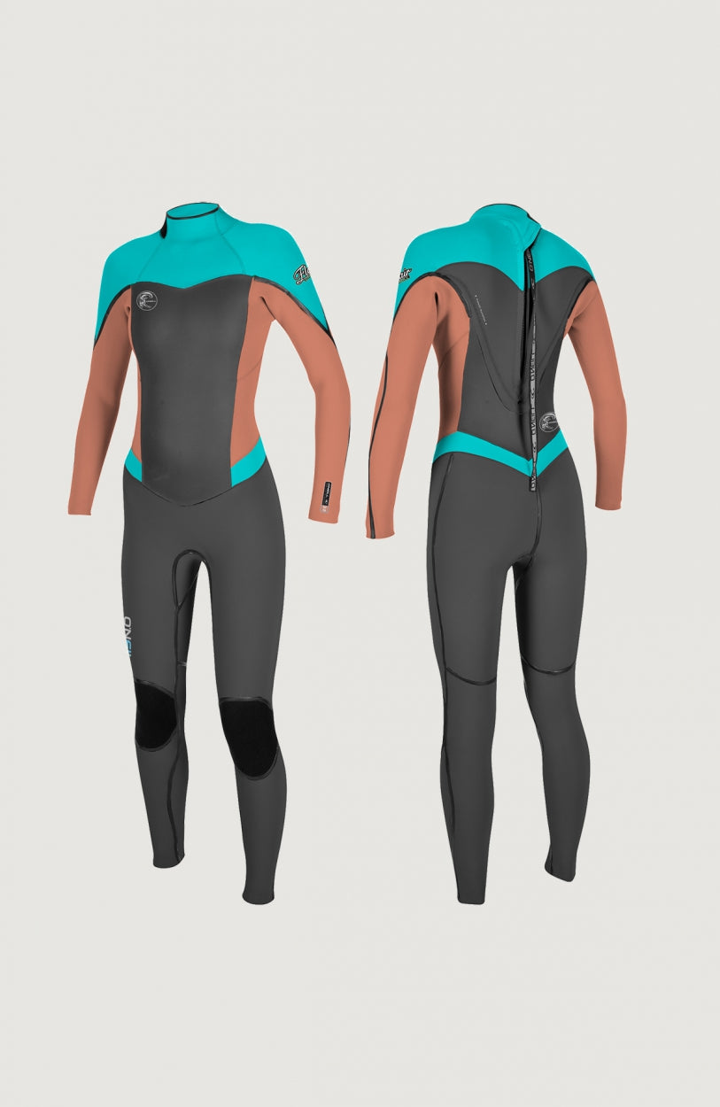 Flair Back Zip 3/2mm Full Wetsuit | Grey