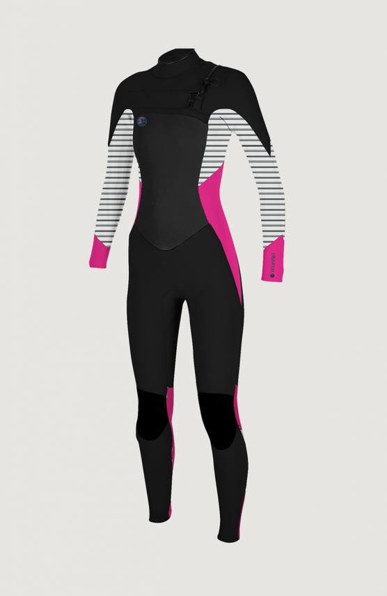 O'Riginal Chest Zip 4/3mm Full Wetsuit | Dark Pink