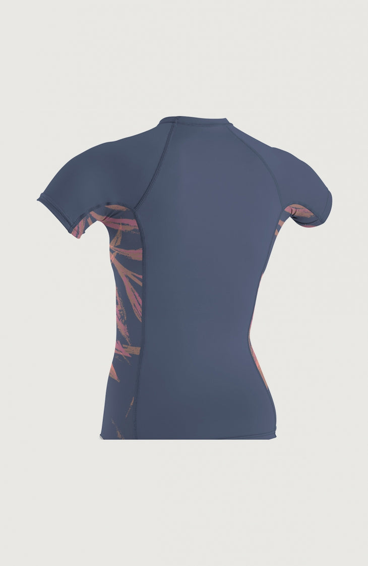 Skins Side Print Short Sleeve Rash Guard | Purple