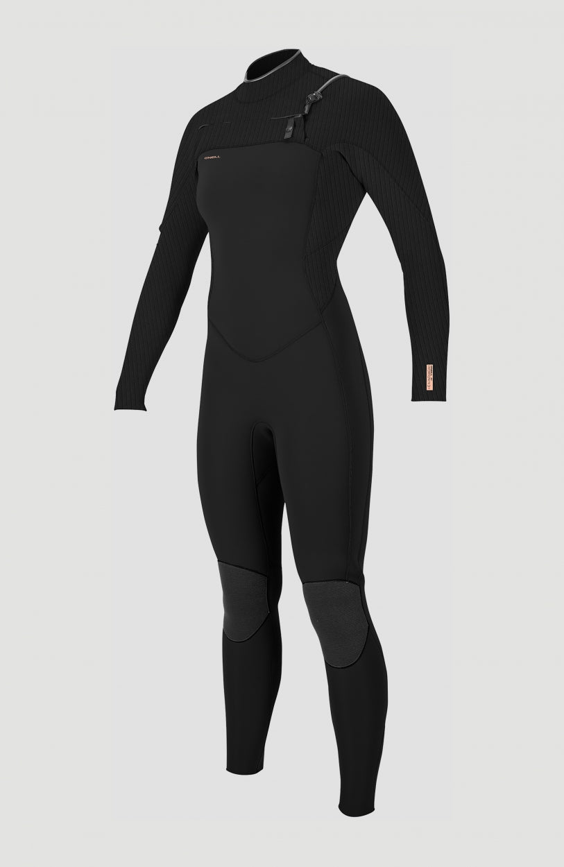 Hyperfreak 4/3mm+ Chest Zip Full Wetsuit | BLACK/BLACK