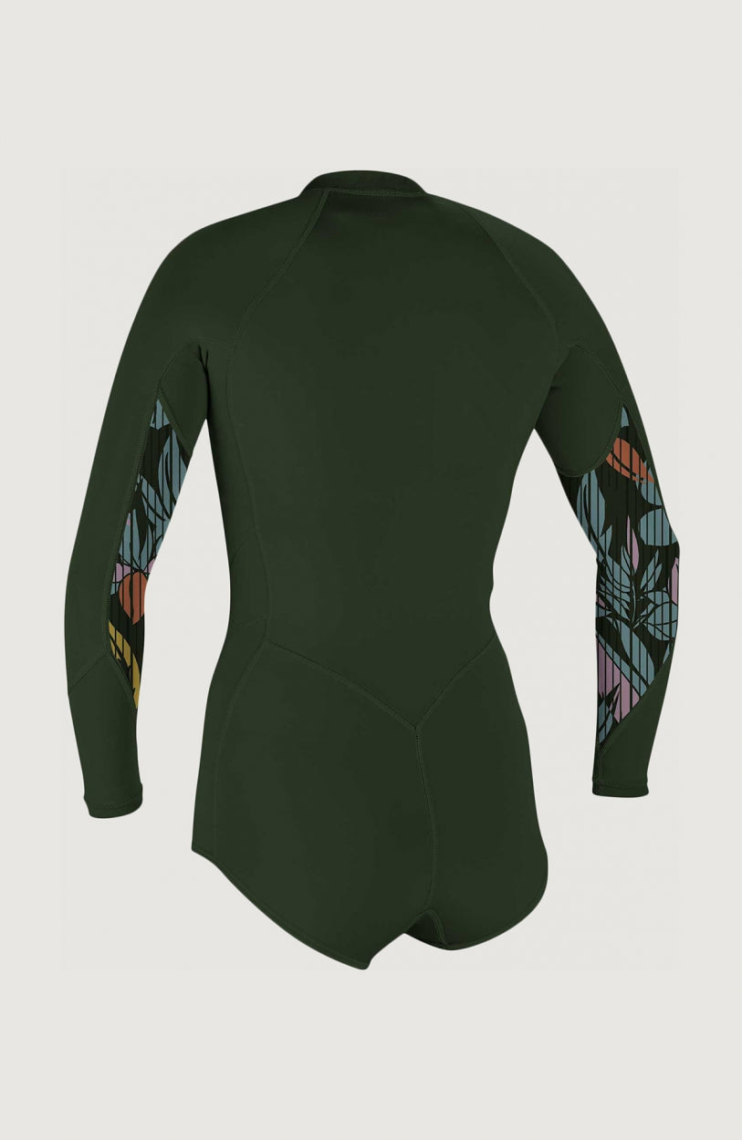 Front-Zip Longsleeve Surf Suit | Dark Green