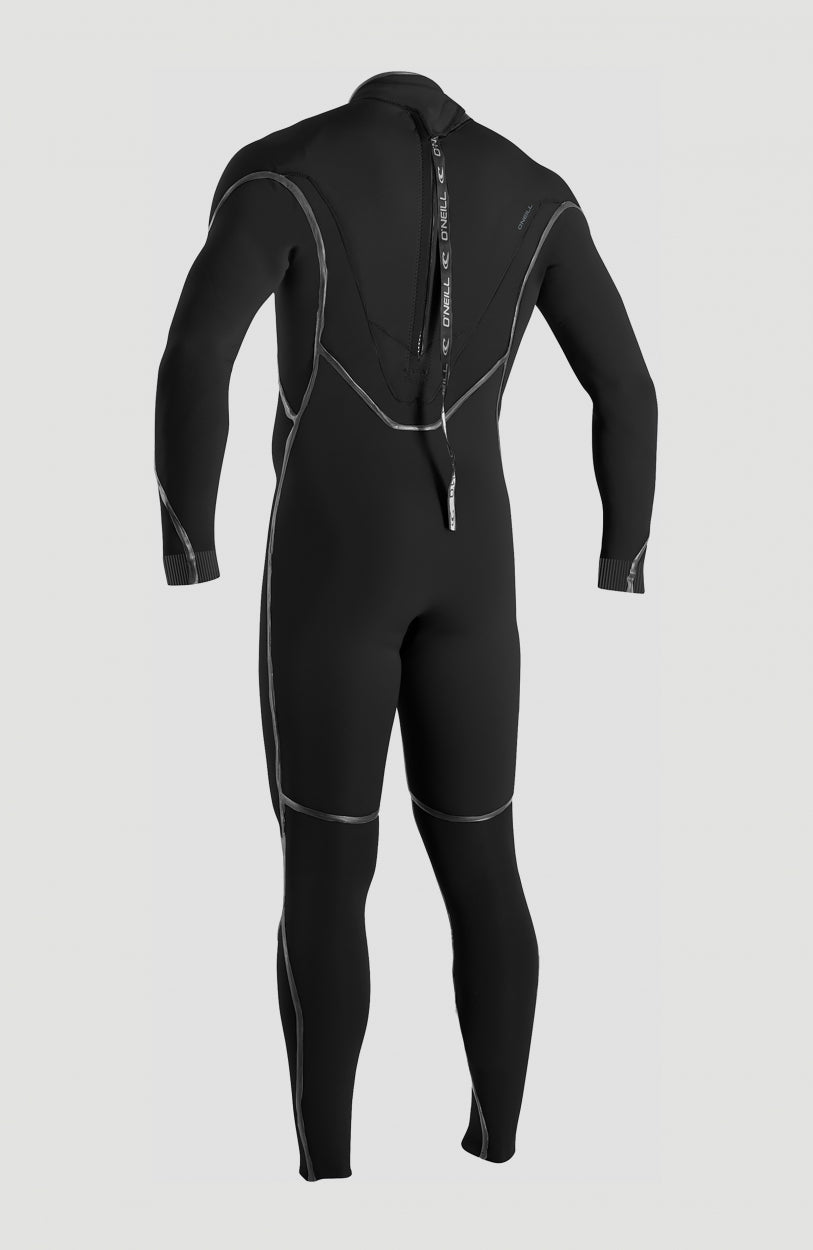 Psycho One 4/3mm Back Zip Full Wetsuit | BLACK/BLACK