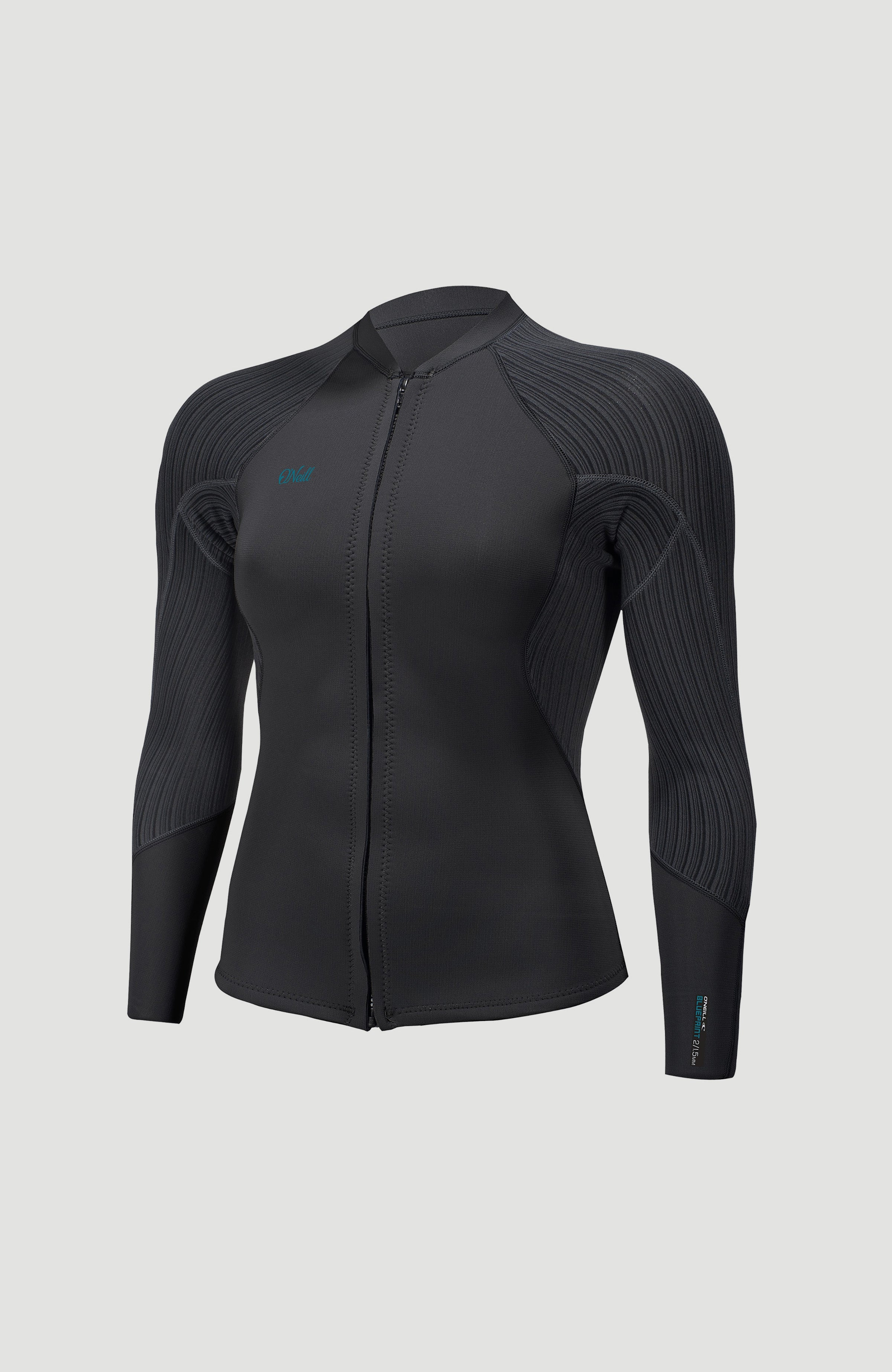 O'Neill Men's BluePrint 2mm Front Zip Jacket Wetsuit - Recycled Neoprene, Sustainable Surf Gear