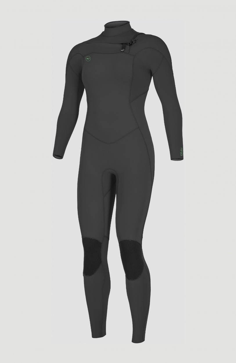 Ninja 5/4mm Chest Zip Full Wetsuit | BLACK/BLACK