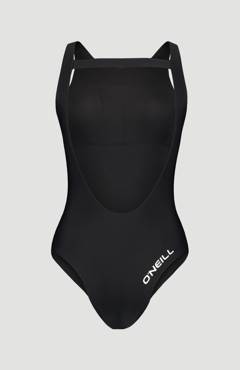 Logo High Neck Swimsuit | BlackOut - A