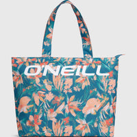 Coastal Print Tote Bag | Blue Painted Tropics