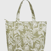 Coastal Print Tote Bag | Green Textured Jungle