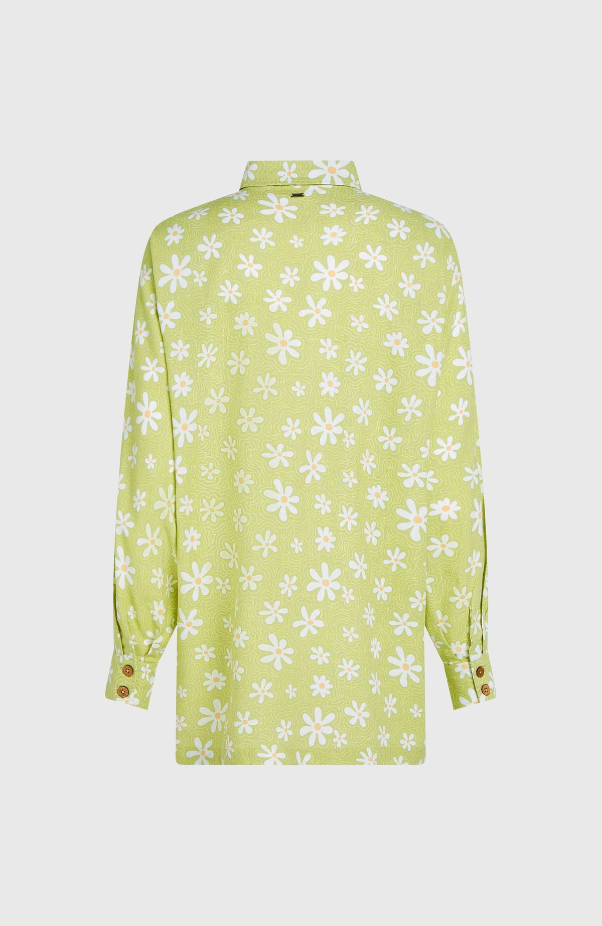 Beach Vintage Long Shirt | Green Daisyline