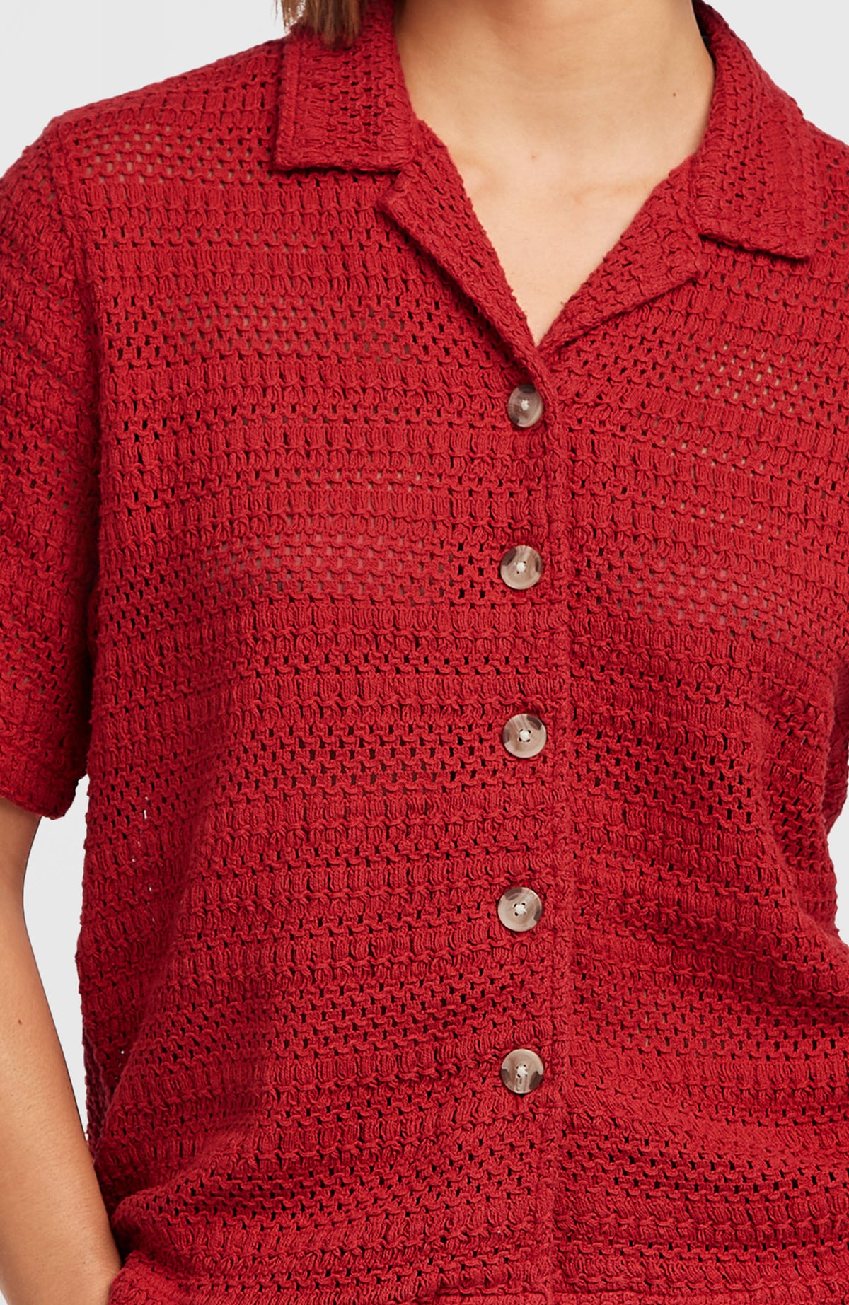 O'Riginals Crochet Shirt | Midnight Poppy