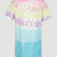 Women Of The Wave T-Shirt Dress | Blue Tie Dye