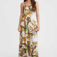 Quorra Maxi Dress | White Tropical Flower