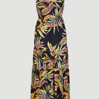 Quorra Maxi Dress | Black Tropical Flower