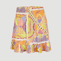 Lilia Smocked Skirt | Yellow Scarf Print