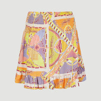 Lilia Smocked Skirt | Yellow Scarf Print
