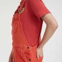 CORD DUNGAREE | Red Orcher