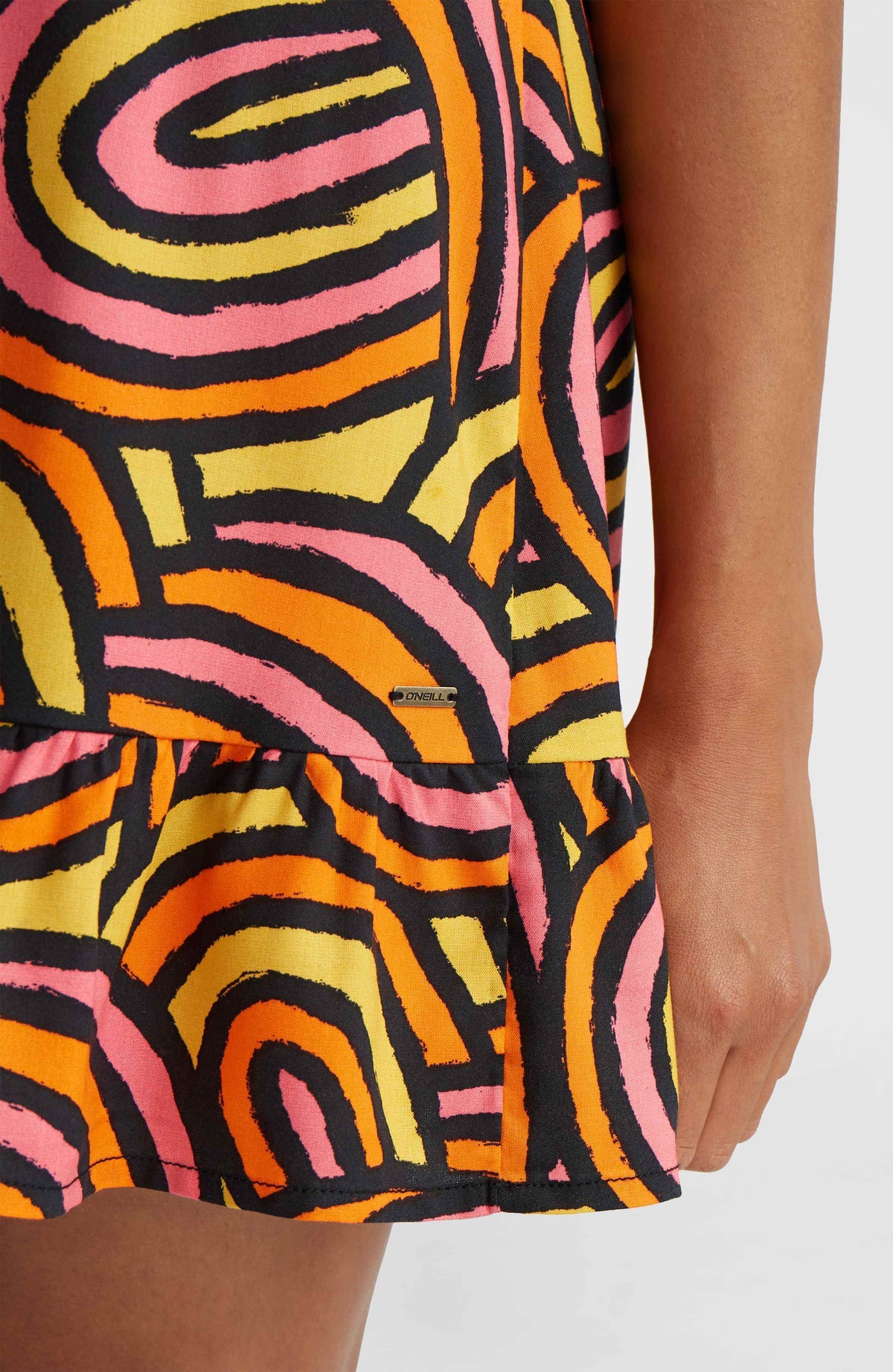 Malu Beach Dress | Orange Rainbow Stripe