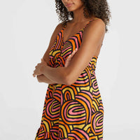 Malu Beach Dress | Orange Rainbow Stripe