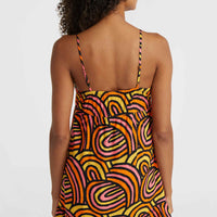 Malu Beach Dress | Orange Rainbow Stripe