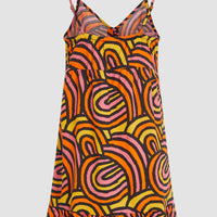 Malu Beach Dress | Orange Rainbow Stripe