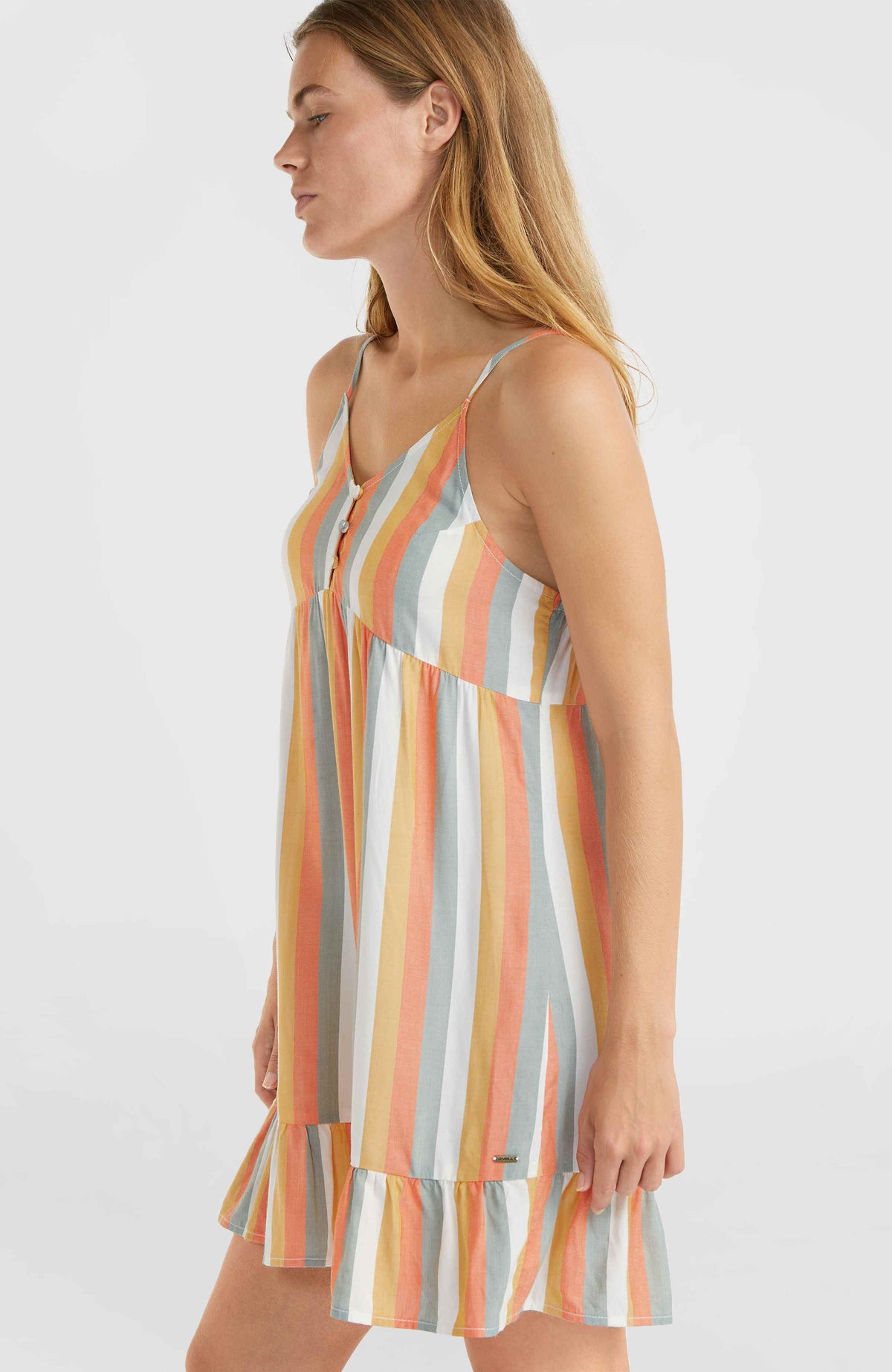 Malu Beach Dress | Orange Multistripe